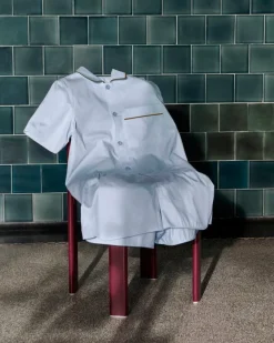 HAY Outline pyjamaströja, kortärmad, ljusbå