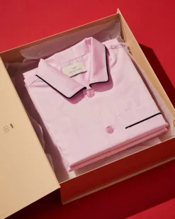 HAY Outline pyjamaströja, kortärmad, ljusrosa