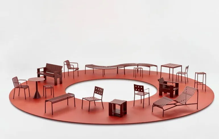 HAY Palissade fotpall, iron red