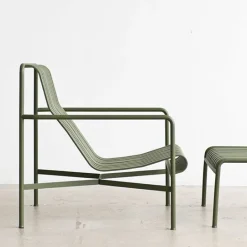 HAY Palissade fåtölj, hög, ljusgrå