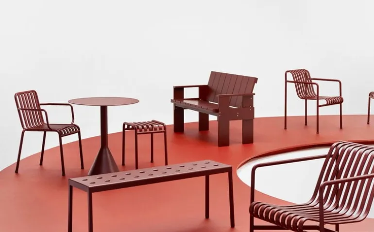 HAY Palissade fåtölj, låg, iron red