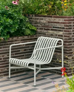 HAY Palissade fåtölj, låg, ljusgrå