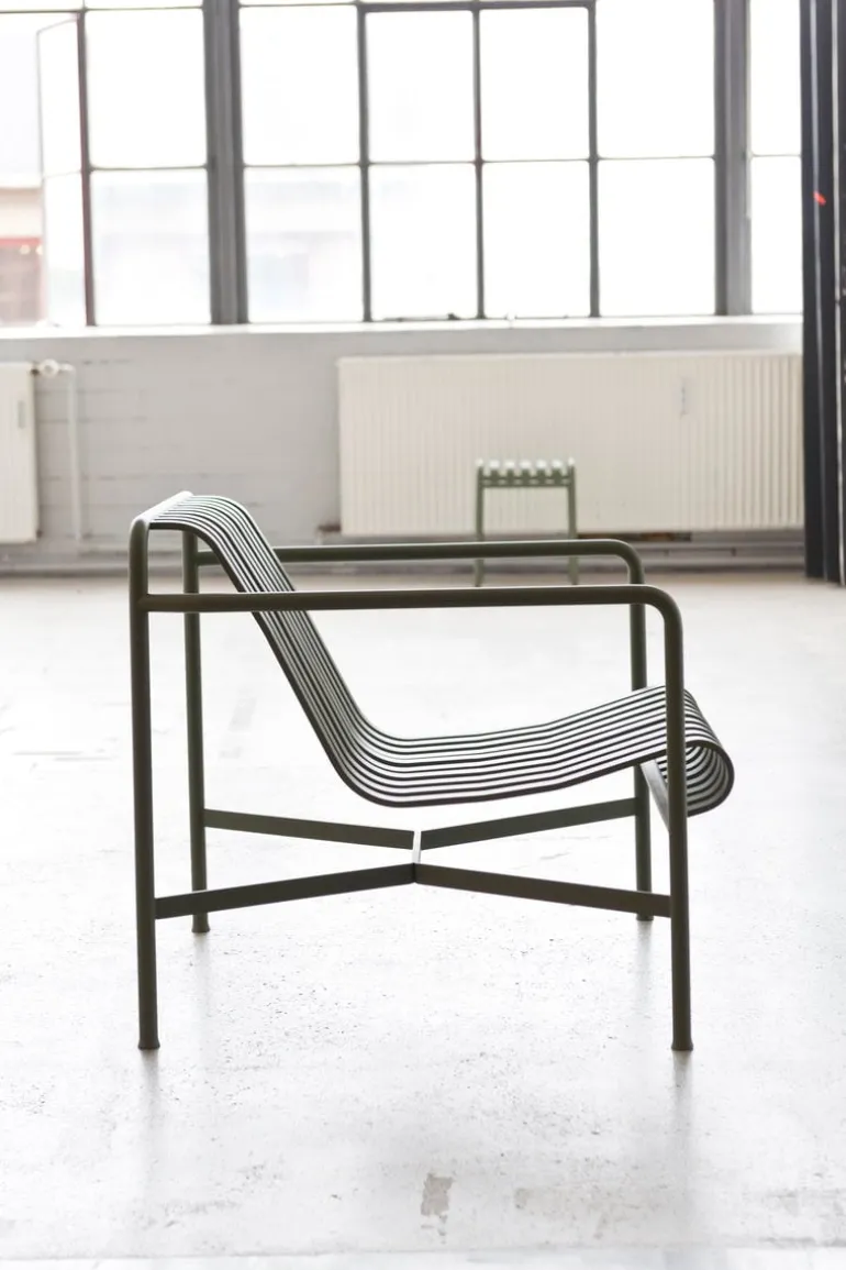 HAY Palissade fåtölj, låg, oliv