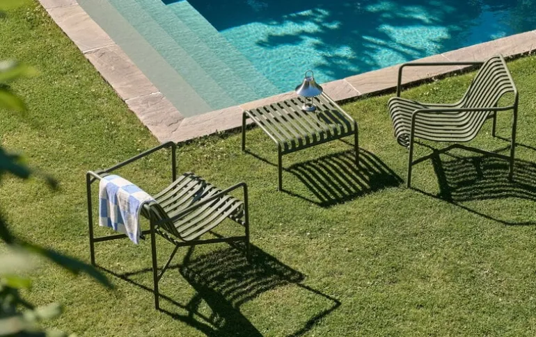 HAY Palissade fåtölj, låg, oliv