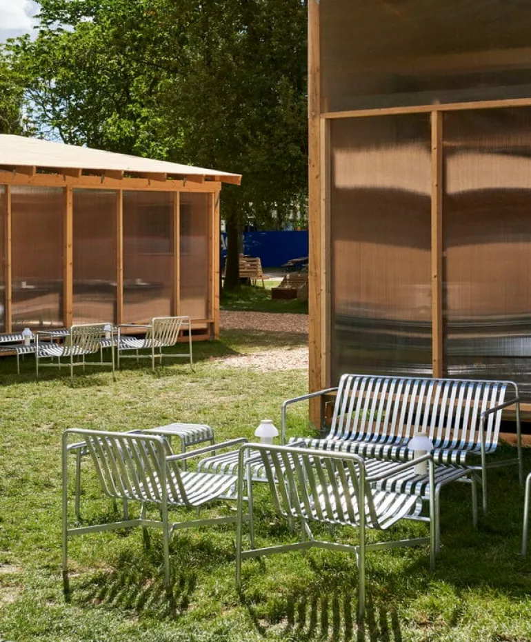 HAY Palissade fåtölj, låg, varmgalvaniserad