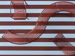 HAY Palissade matstol med armstöd, iron red