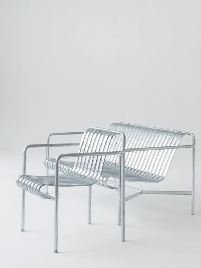 HAY Palissade matstol med armstöd, varmgalvaniserad