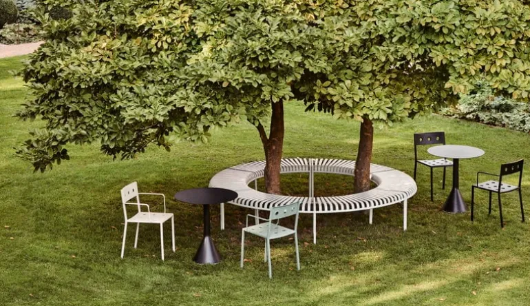 HAY Palissade Park bänk, himmelsgrå