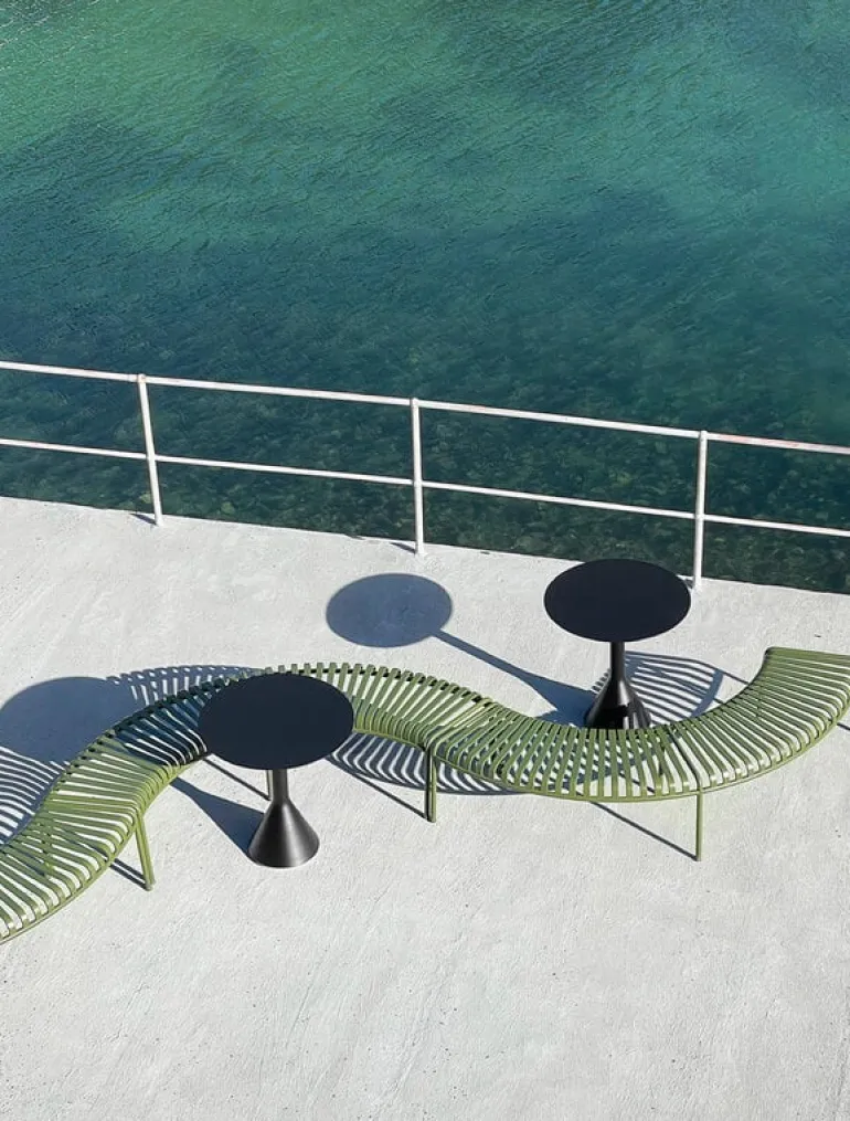 HAY Palissade Park bänk, himmelsgrå