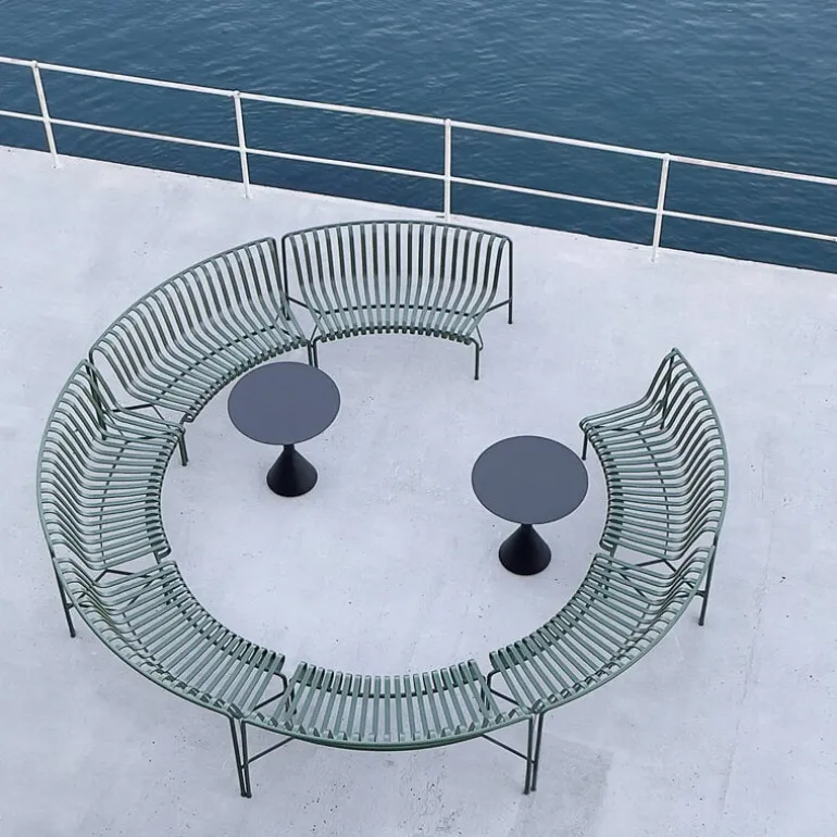 HAY Palissade Park matbänk, in-in, set om 2, antracit