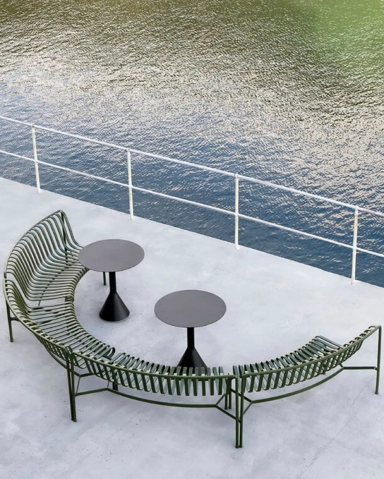 HAY Palissade Park matbänk, in-in, set om 2, antracit