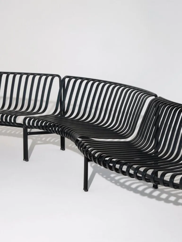 HAY Palissade Park matbänk, ut-ut, set om 2, antracit