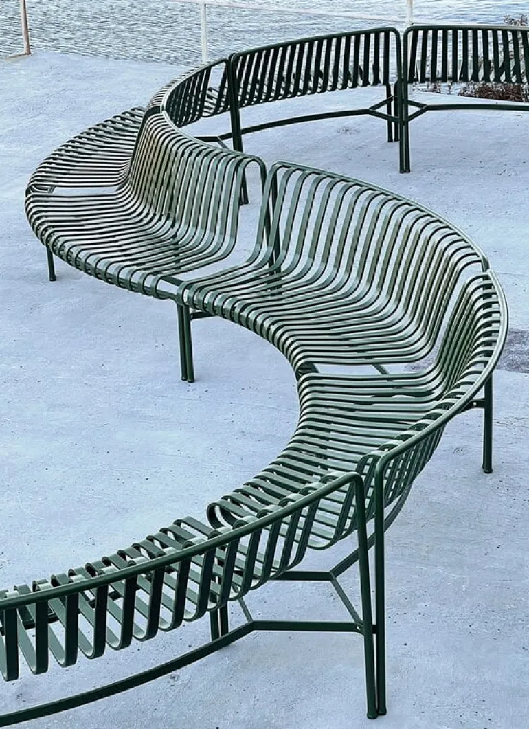 HAY Palissade Park matbänk, in-ut, set om 2, antracit