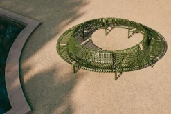 HAY Palissade Park matbänk, ut-ut, set om 2, himmelsgrå