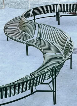 HAY Palissade Park matbänk, ut-ut, set om 2, himmelsgrå