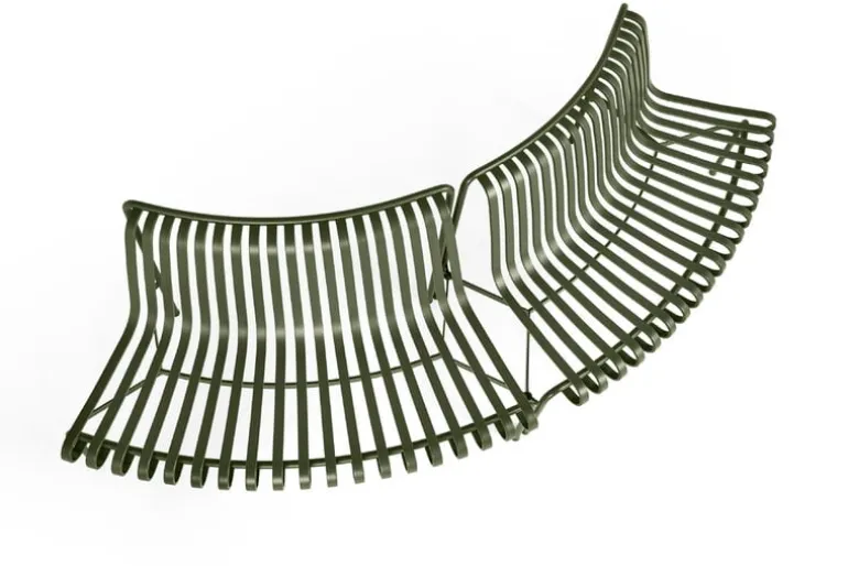 HAY Palissade Park matbänk, ut-ut, set om 2, himmelsgrå