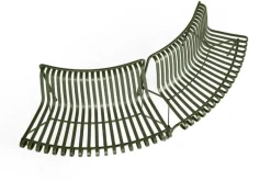 HAY Palissade Park matbänk, ut-ut, set om 2, oliv