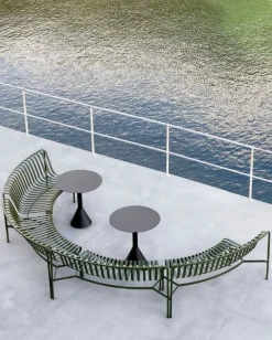 HAY Palissade Park tilläggsbänk för matplats, in, oliv