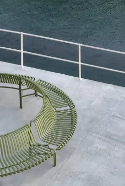 HAY Palissade Park tilläggsbänk för matplats, ut, oliv