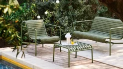 HAY Palissade Quilted dyna för låg fåtölj, oliv