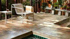 HAY Palissade Quilted dyna för låg fåtölj, himmelsgrå