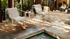 HAY Palissade Quilted dyna för låg fåtölj, himmelsgrå