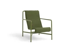 HAY Palissade Quilted dyna för hög fåtölj, oliv