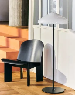 HAY Pao Glass golvlampa, vitt opalglas