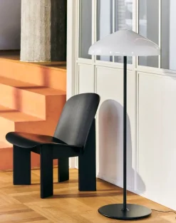 HAY Pao Glass golvlampa, vitt opalglas