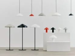 HAY Pao Glass golvlampa, vitt opalglas