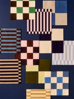 HAY Pattern servett, middag, 20-pack, ljusrosa - mörkblå randig