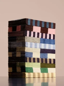 HAY Pattern servett, middag, 20-pack, grå - blå L-ruta