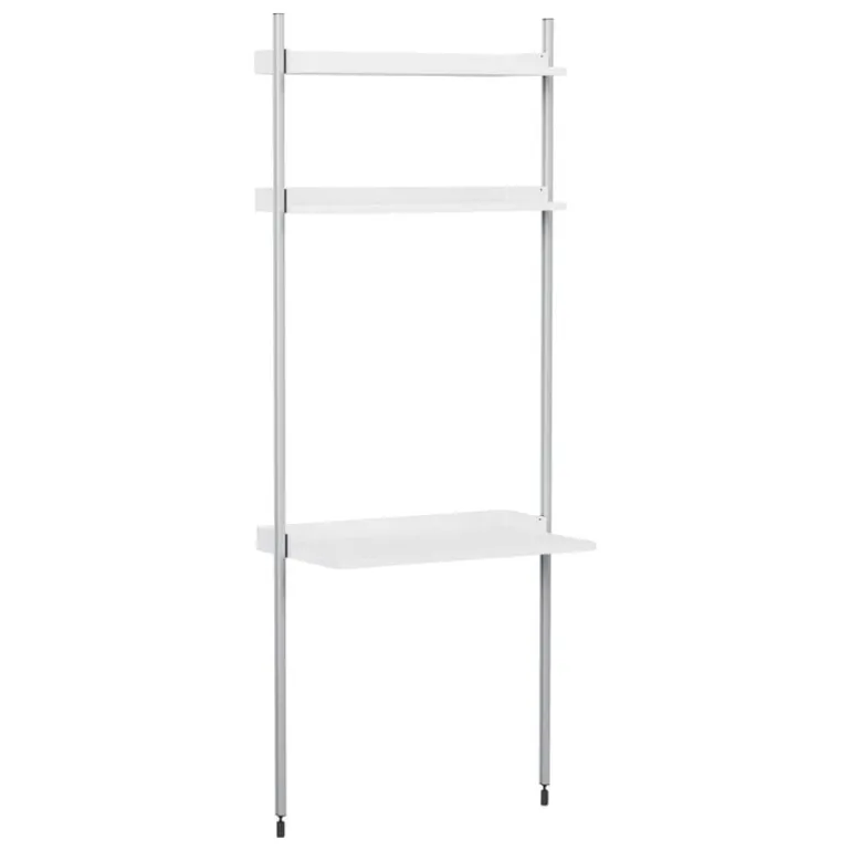 HAY Pier System 11 hylla, 1 kolumn, PS vit - aluminium