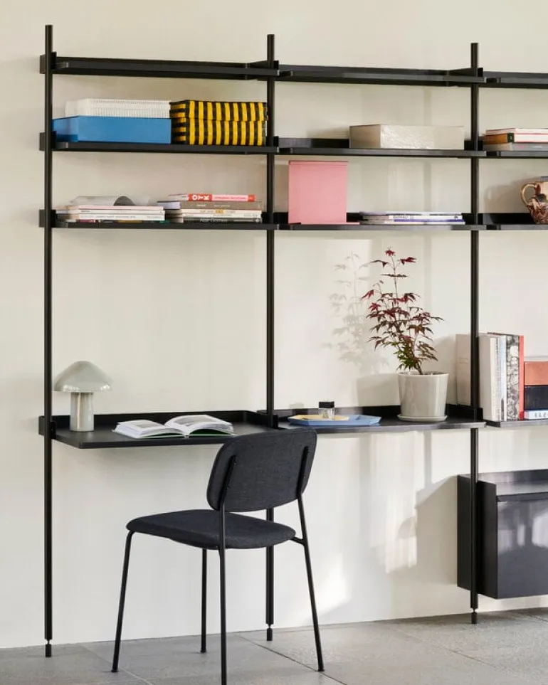 HAY Pier System 13 hylla, 3 kolumner, PS svart