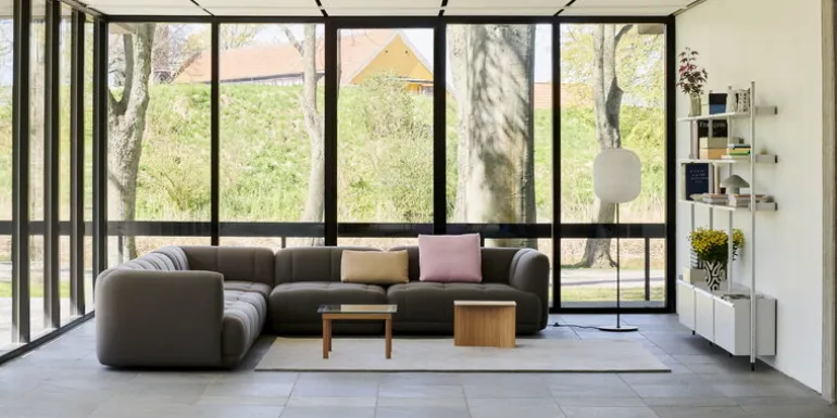 HAY Pier System 133 hylla, 3 kolumner, PS vit - aluminium