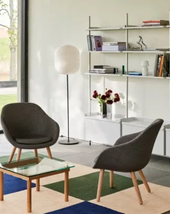 HAY Pier System 133 hylla, 3 kolumner, PS vit - aluminium