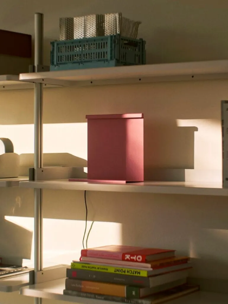 HAY Pier System 133 hylla, 3 kolumner, PS vit - aluminium