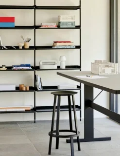 HAY Pier System 102 hylla, 2 kolumner, PS svart