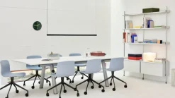 HAY Pier System 132 hylla, 2 kolumner, PS vit - aluminium