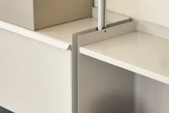 HAY Pier System 132 hylla, 2 kolumner, PS vit - aluminium