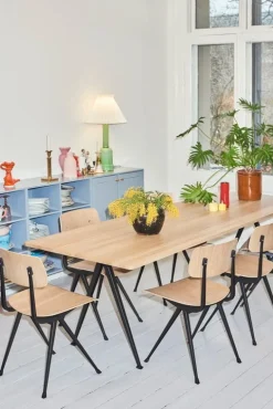 HAY Pyramid bord 02, 190 x 85 cm, svart - rökt ek