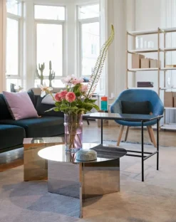 HAY Rebar sidobord, 75 x 44 cm, svart - svart marmor