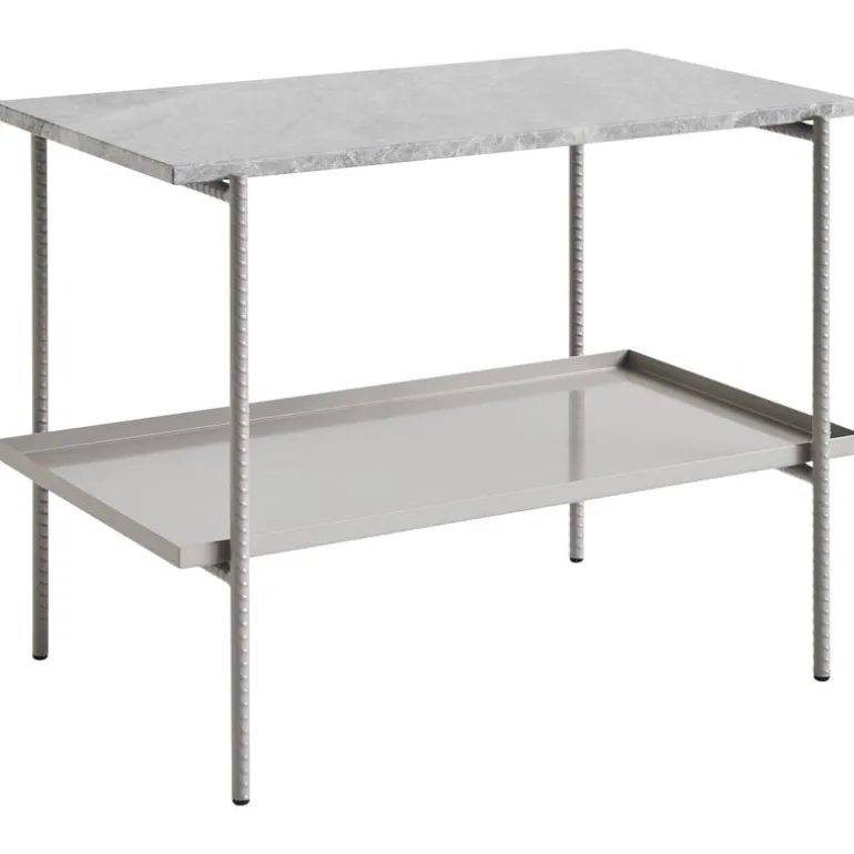 HAY Rebar sidobord 75 x 44 cm, fossilgrå - grå marmor