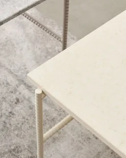 HAY Rebar sidobord, 75 x 44 cm, alabaster - beige marmor