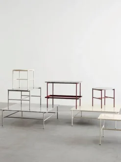 HAY Rebar soffbord, 100 x 104 cm, alabaster - beige marmor