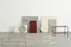 HAY Rebar soffbord, 80 x 49 cm, alabaster - beige marmor