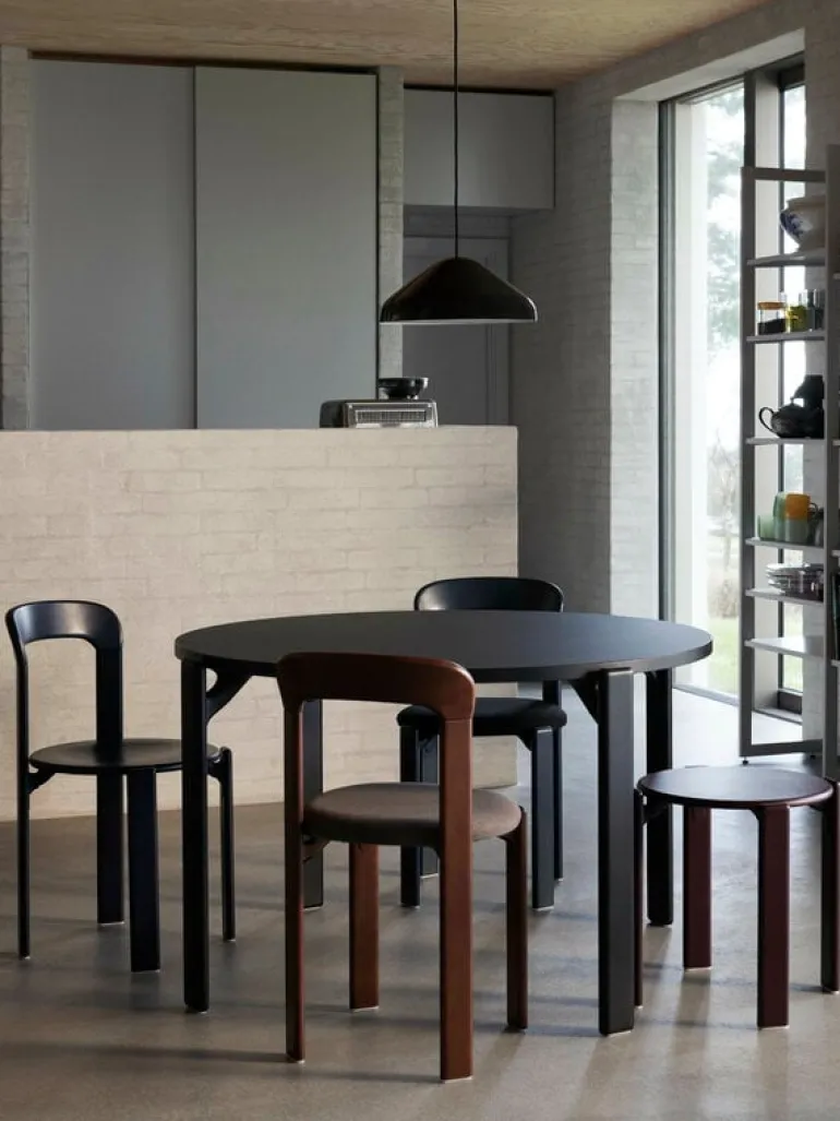 HAY Rey bord, 128 cm, djupt svart - vulcano