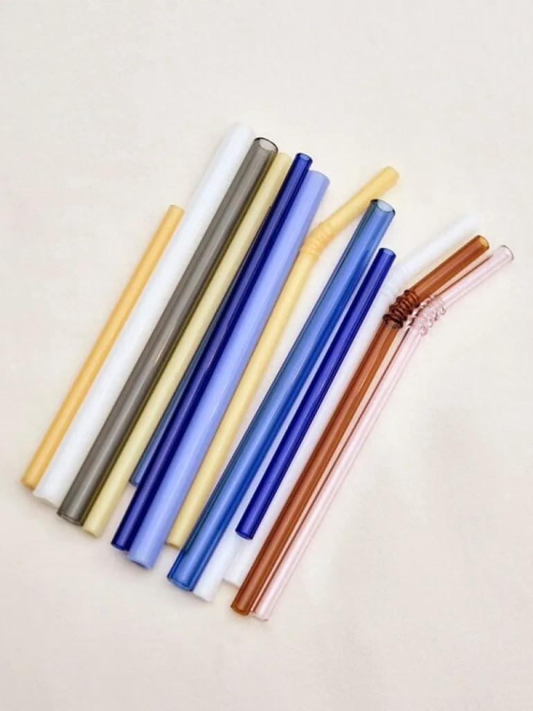 HAY Sip Straight sugrör, 4-pack, glas