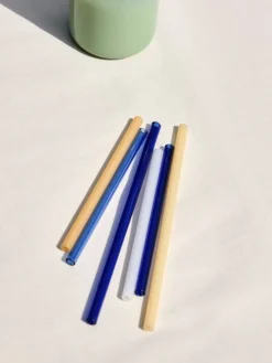 HAY Sip Straight sugrör, 4-pack, glas