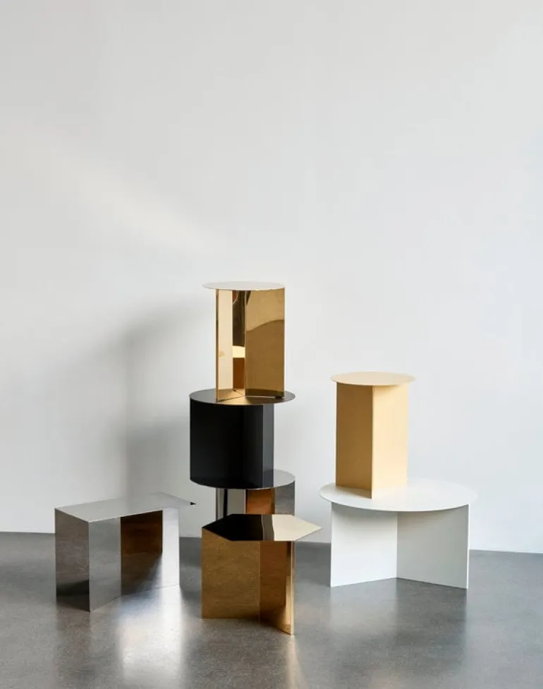 HAY Slit bord, runt, svart